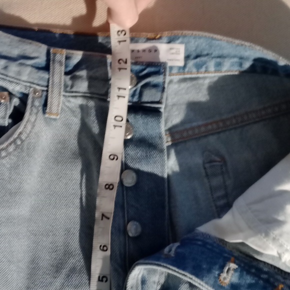Topshop Light Blue wash Straight Leg Jeans 29W/30L BNWT button fly - Picture 3 of 7